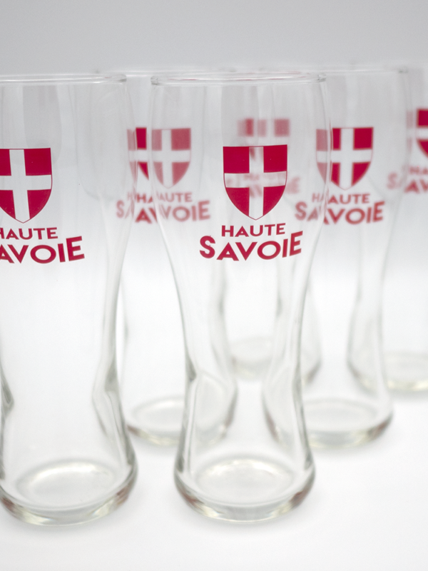 Lot de 6 verres à bière Haute-Savoie