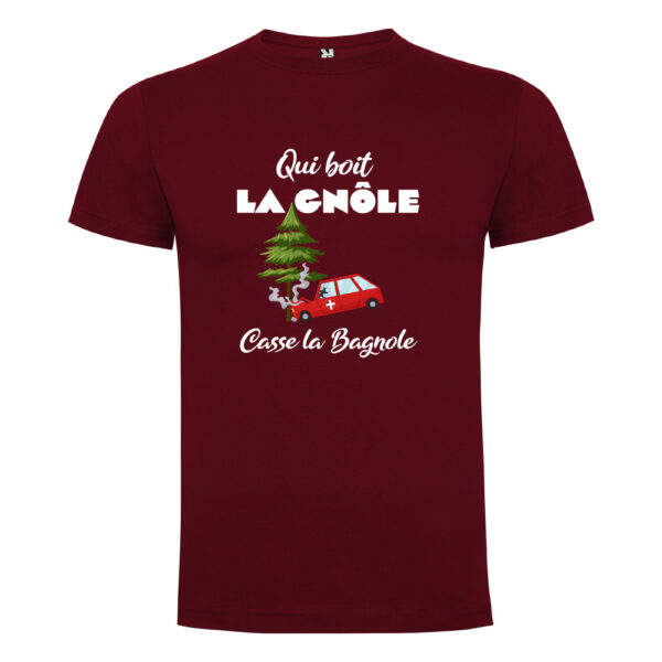 T-shirt "Qui boit la gnôle casse la bagnole" – Image 3