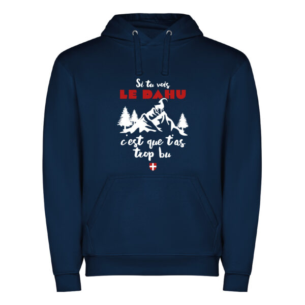 Sweat à capuche Femme - Si tu vois le Dahu c'est que t'as trop bu – Image 4