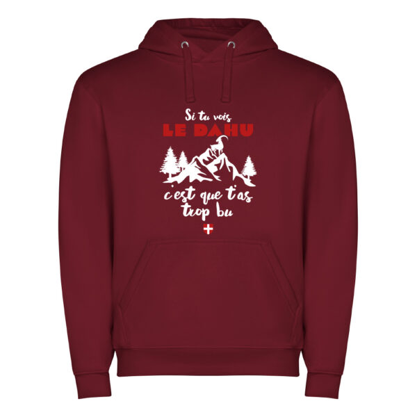 Sweat à capuche Femme - Si tu vois le Dahu c'est que t'as trop bu – Image 3