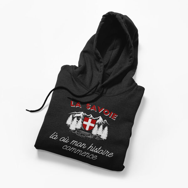 Sweat à capuche Femme - La Savoie, là où mon histoire commence – Image 4