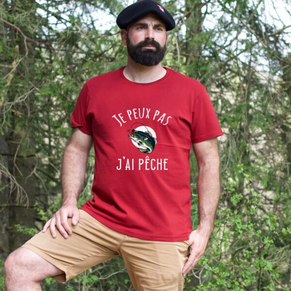T-shirt Homme - Je peux pas j'ai pêche – Image 4