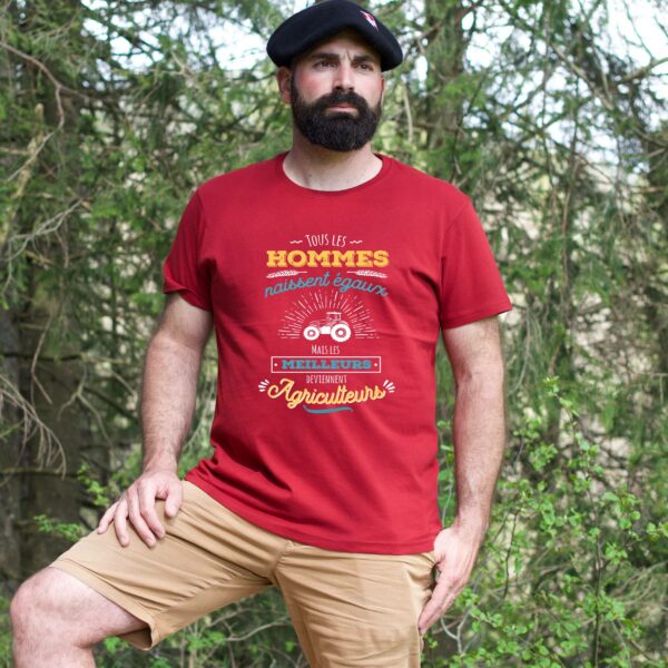 T-shirt Homme - Les meilleurs deviennent agriculteurs – Image 3