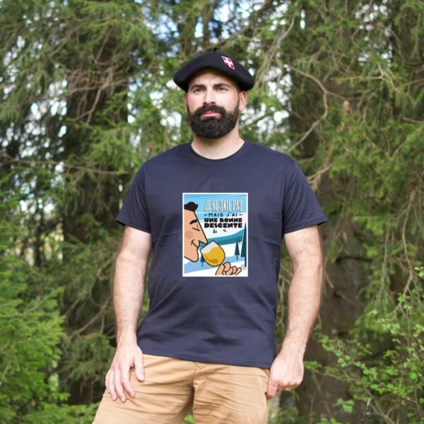 T-shirt Homme - Je ne skie pas, mais j'ai une bonne descente – Image 3