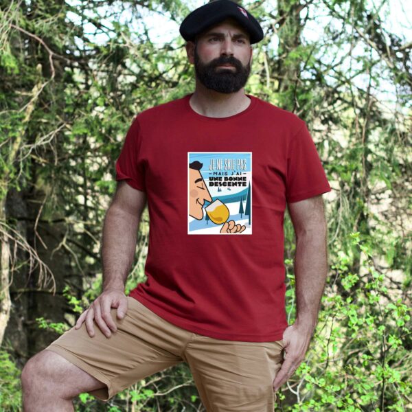 T-shirt Homme - Je ne skie pas, mais j'ai une bonne descente – Image 2