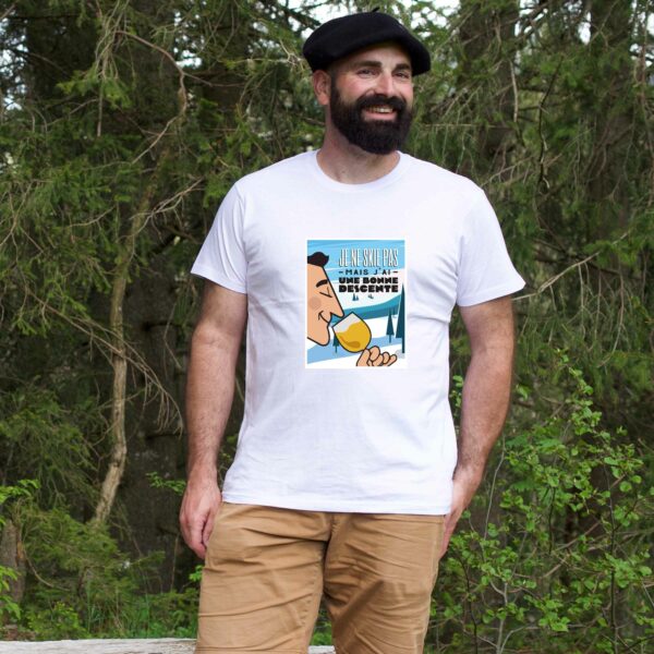 T-shirt Homme - Je ne skie pas, mais j'ai une bonne descente – Image 4