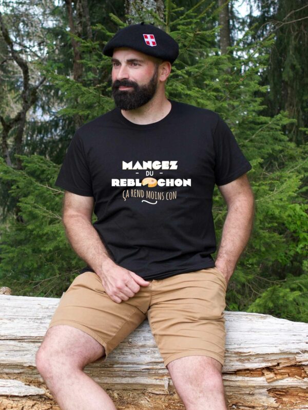 T-shirt Homme - Mangez du reblochon ça rend moins con