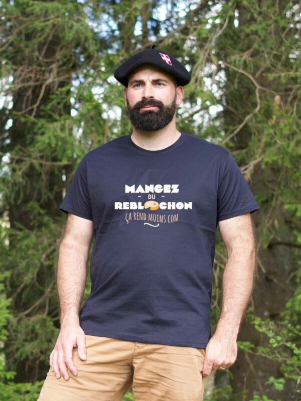 T-shirt Homme - Mangez du reblochon ça rend moins con