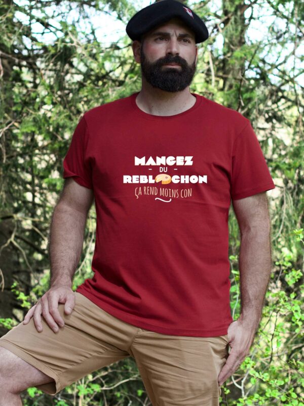 T-shirt Homme - Mangez du reblochon ça rend moins con
