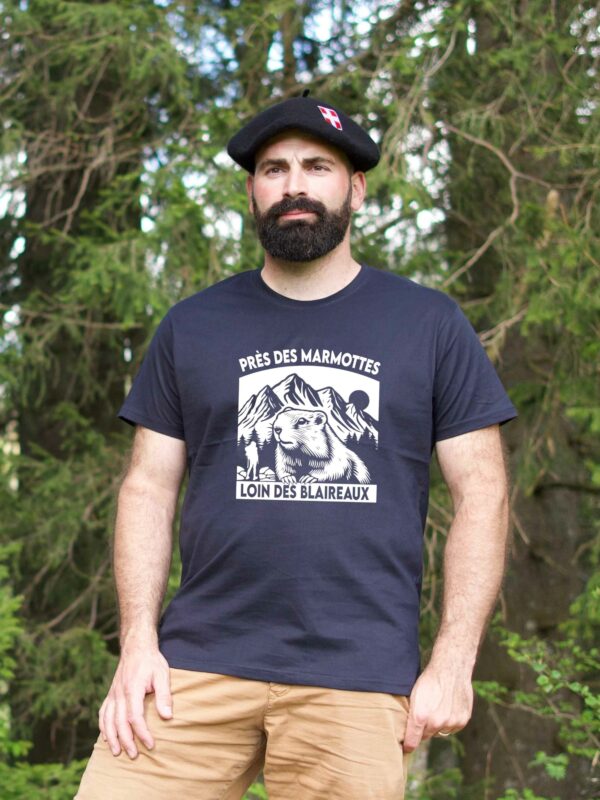 Tee shirt Marmotte Blaireaux - Près des Marmottes loin des Blaireaux (Nouveau modèle)