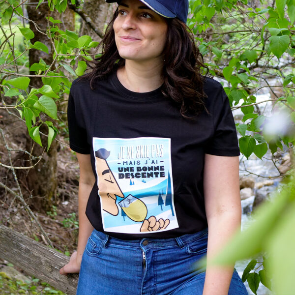 T-shirt Femme - Je ne skie pas, mais j'ai une bonne descente – Image 5