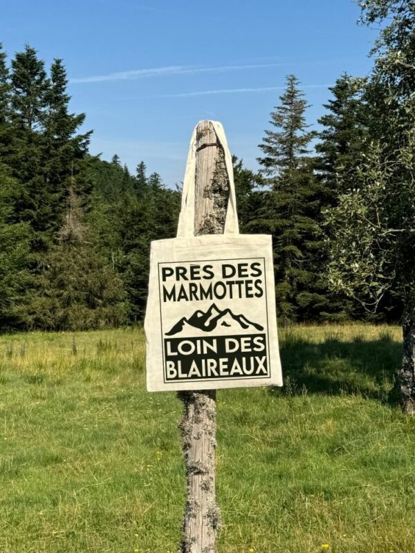 Totebag : Près des marmottes loin des blaireaux