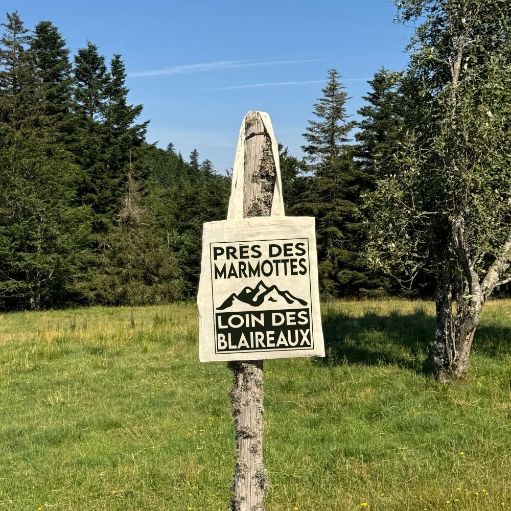 Totebag : Près des marmottes loin des blaireaux