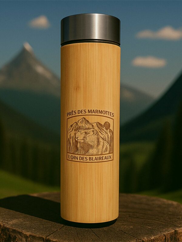 Gourde Bois Marmottes Blaireaux