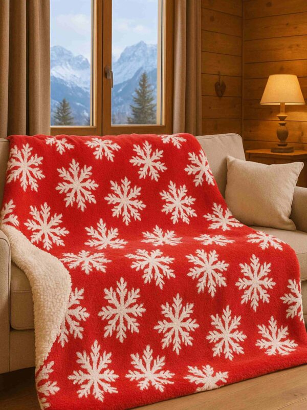 Plaid flocon rouge