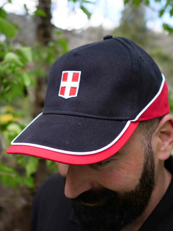 Casquette Savoie Noir & Rouge