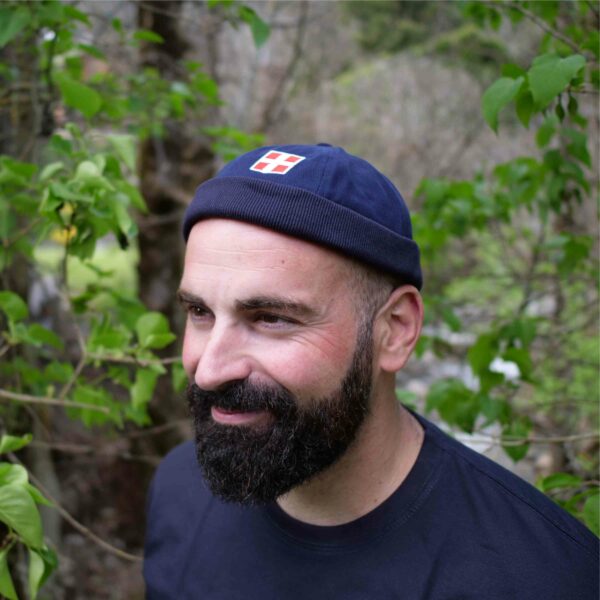 Bonnet Docker Bleu