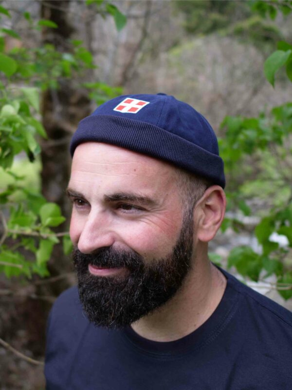 Bonnet Docker Bleu