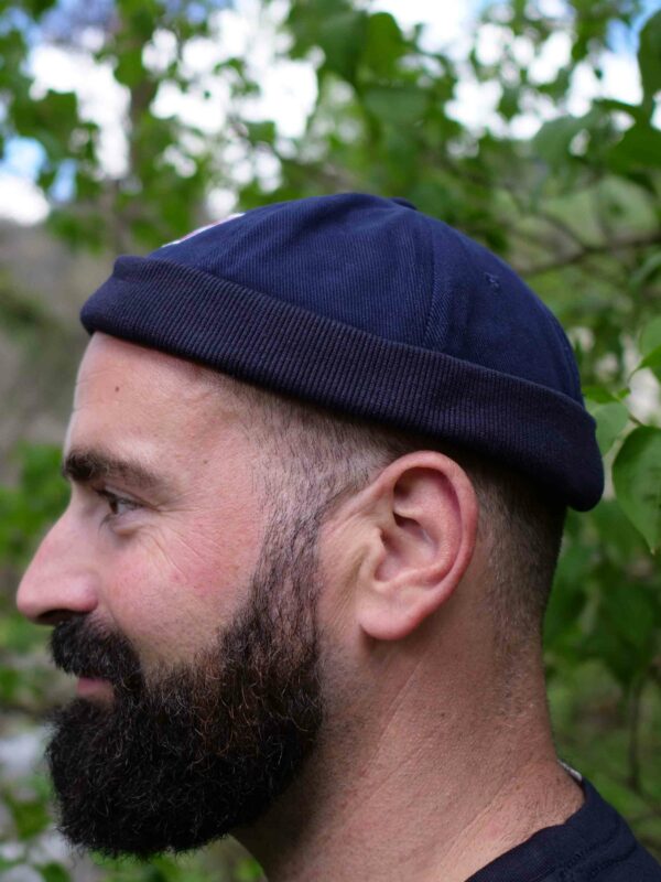 Bonnet Docker Bleu