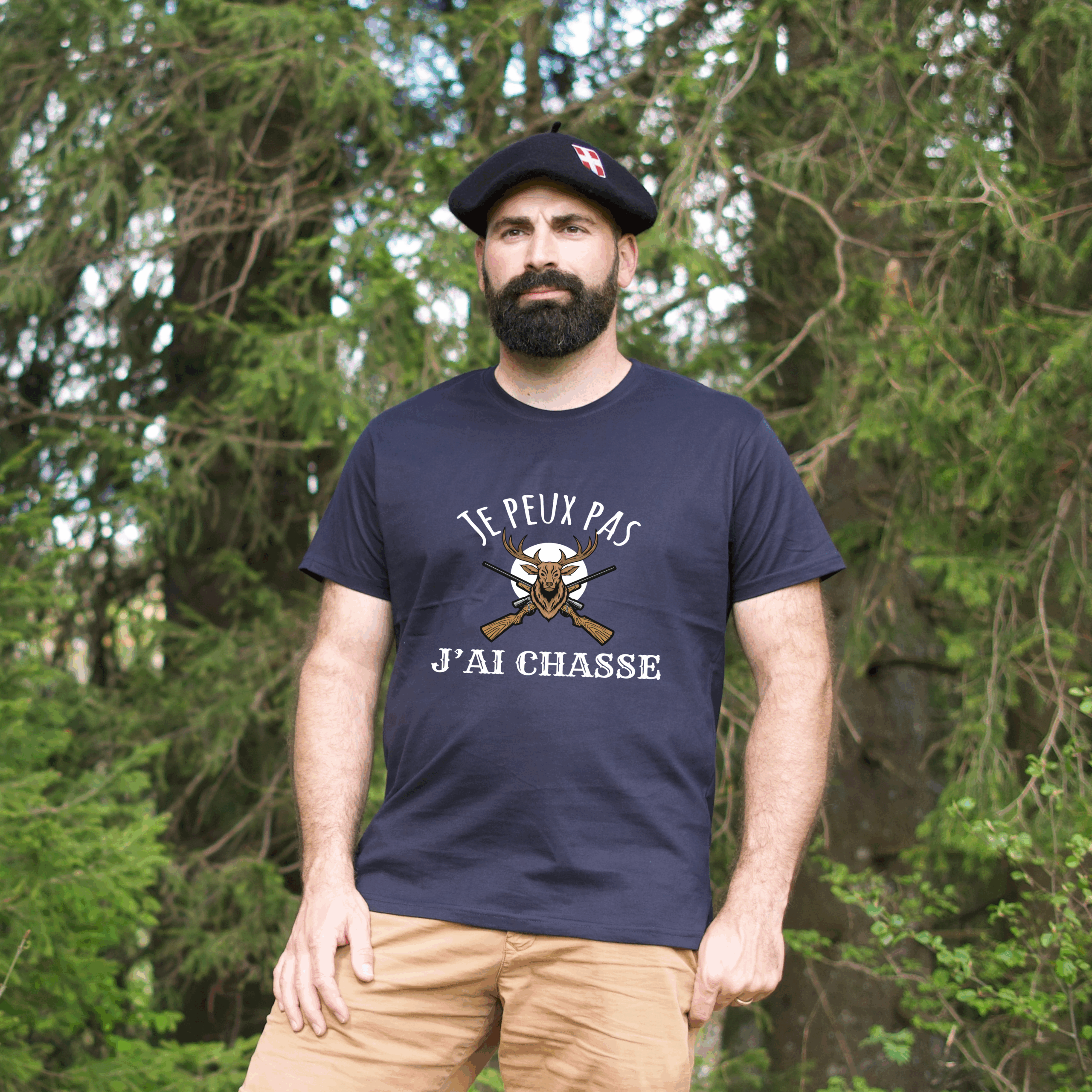 Tee shirt "Je peux pas j'ai chasse - cerf" – Image 3
