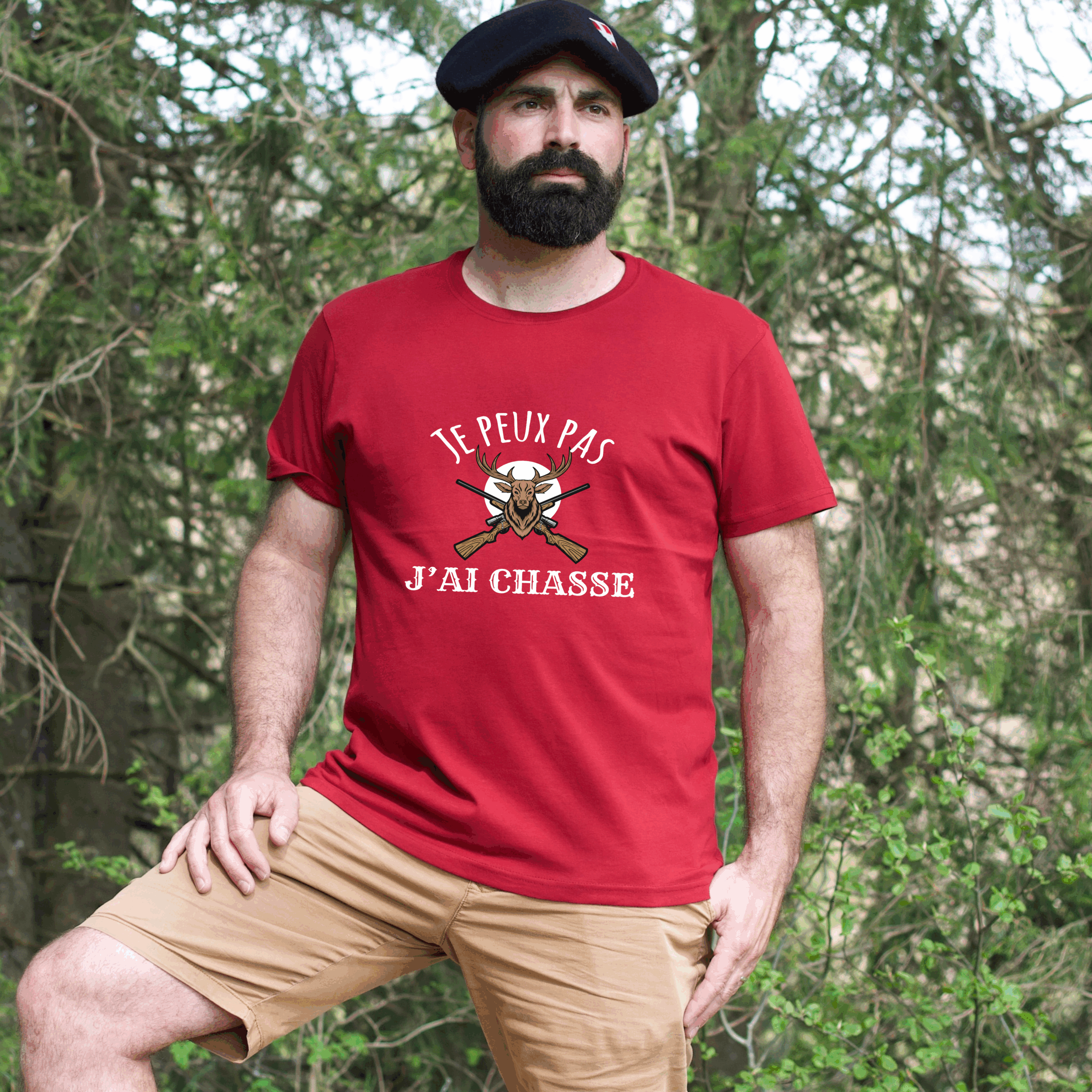 Tee shirt "Je peux pas j'ai chasse - cerf" – Image 4