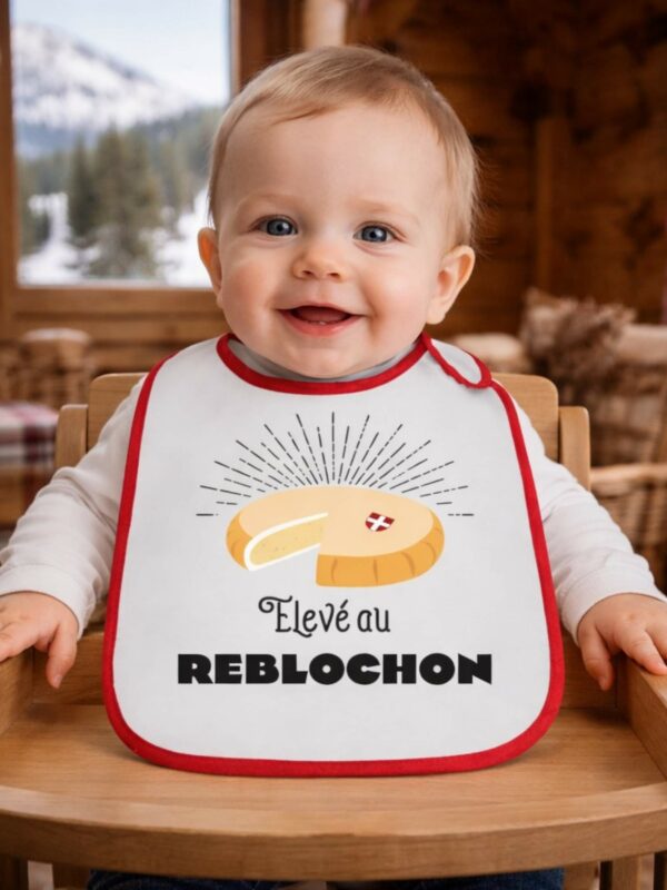 Bavoir bébé "élevé au reblochon"