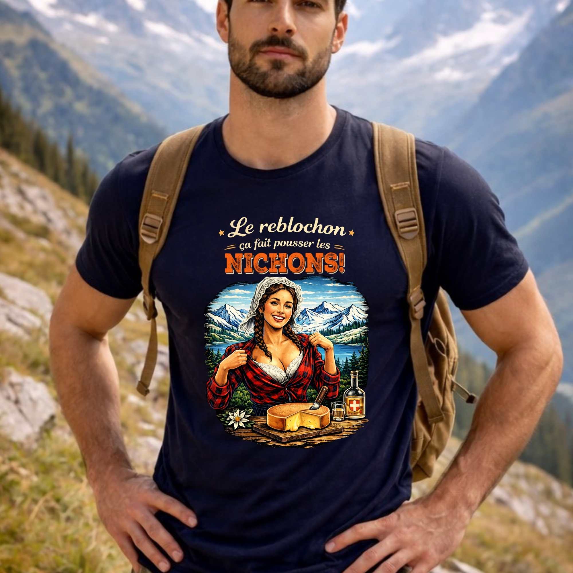 Tee shirt "Le reblochon ça fait pousser les nichons" – Image 2